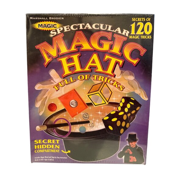 NEW 1998 Harmony Toy Marshall Brodien's Magic Hat tricks kit collect game Rare - Picture 1 of 10